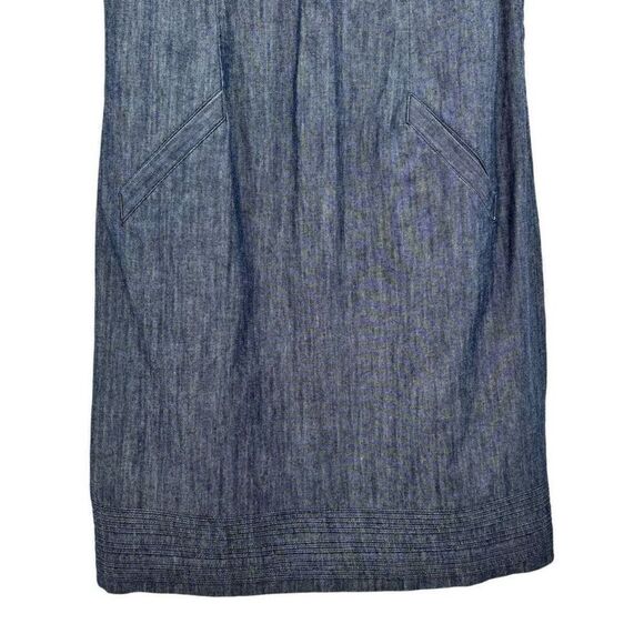 BODEN MONTMARTRE CHAMBRAY DRESS BLUE SIZE 6L - Picture 4 of 7